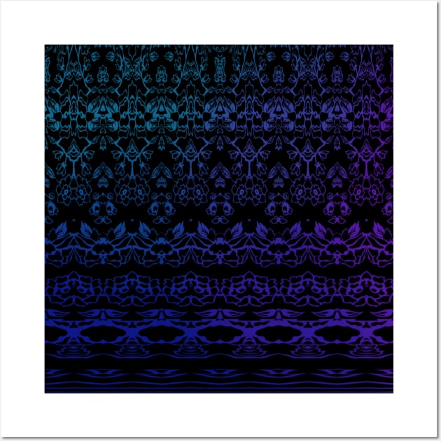 Black Batik Goth Boho Pattern Wall Art by Moon Art